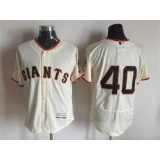 MLB San Francisco Giants 40 Madison Bumgarner Cream Flexbase Authentic Collection Stitched Baseball Men Jersey