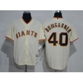 MLB San Francisco Giants 40 Madison Bumgarner Cream New Cool Base Stitched Men Jersey