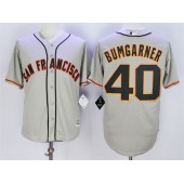 MLB San Francisco Giants 40 Madison Bumgarner Gray New Cool Base Men Jersey