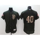 MLB San Francisco Giants 40 Madison Bumgarner Green Flexbase Authentic Collection Salute to Service Stitched Baseball Men Jersey