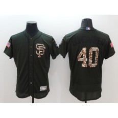 MLB San Francisco Giants 40 Madison Bumgarner Green Flexbase Authentic Collection Salute to Service Stitched Baseball Men Jersey