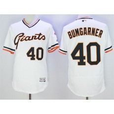 MLB San Francisco Giants 40 Madison Bumgarner White Flexbase Authentic Collection Cooperstown Stitched Baseball Men Jersey