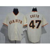 MLB San Francisco Giants 47 Johnny Cueto Cream 2016 Flexbase Majestic Baseball Men Jersey
