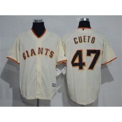 MLB San Francisco Giants 47 Johnny Cueto Cream 2016 Flexbase Majestic Baseball Men Jersey