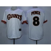 MLB San Francisco Giants 8 Hunter Pence 1989 Turn Back The Clock White Throwback Men Jersey