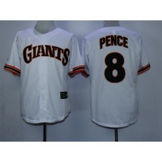 MLB San Francisco Giants 8 Hunter Pence 1989 Turn Back The Clock White Throwback Men Jersey