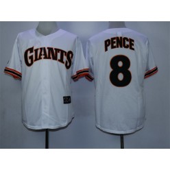 MLB San Francisco Giants 8 Hunter Pence 1989 Turn Back The Clock White Throwback Men Jersey
