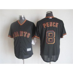 MLB San Francisco Giants 8 Hunter Pence Alternate Black 2015 Cool Base Men Jersey
