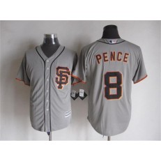 MLB San Francisco Giants 8 Hunter Pence Alternate Gray 2015 Cool Base Men Jersey