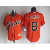 MLB San Francisco Giants 8 Hunter Pence Alternate Orange 2015 Cool Base Men Jersey