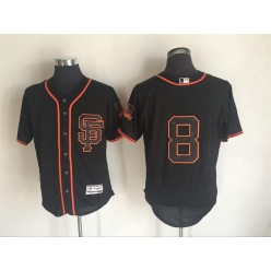 MLB San Francisco Giants 8 Hunter Pence Black Flexbase Authentic Collection Alternate Stitched Baseball Men Jersey