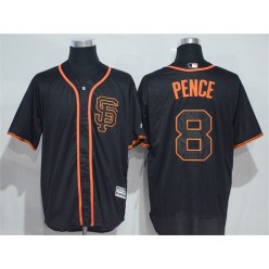 MLB San Francisco Giants 8 Hunter Pence Black New Cool Base Alternate Stitched Men Jersey