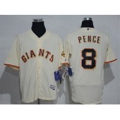 MLB San Francisco Giants 8 Hunter Pence Cream 2016 Flexbase Majestic Baseball Men Jersey