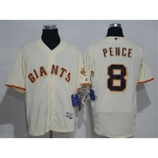 MLB San Francisco Giants 8 Hunter Pence Cream 2016 Flexbase Majestic Baseball Men Jersey