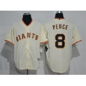 MLB San Francisco Giants 8 Hunter Pence Cream New Cool Base Stitched Men Jersey
