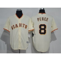 MLB San Francisco Giants 8 Hunter Pence Cream New Cool Base Stitched Men Jersey