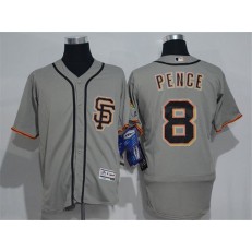 MLB San Francisco Giants 8 Hunter Pence Gray SF 2016 Flexbase Majestic Baseball Men Jersey