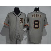 MLB San Francisco Giants 8 Hunter Pence Grey New Cool Base Road Stitched Men Jersey
