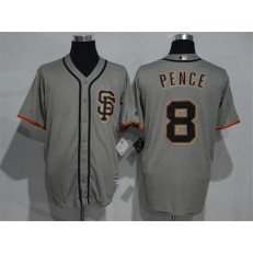 MLB San Francisco Giants 8 Hunter Pence Grey New Cool Base Road Stitched Men Jersey