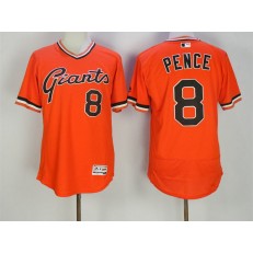 MLB San Francisco Giants 8 Hunter Pence Orange Flexbase Authentic Collection Cooperstown Stitched Baseball Men Jersey