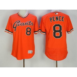 MLB San Francisco Giants 8 Hunter Pence Orange Flexbase Authentic Collection Cooperstown Stitched Baseball Men Jersey