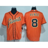 MLB San Francisco Giants 8 Hunter Pence Orange New Cool Base Alternate Stitched Men Jersey