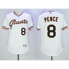 MLB San Francisco Giants 8 Hunter Pence White Flexbase Authentic Collection Cooperstown Stitched Baseball Men Jersey