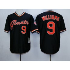 MLB San Francisco Giants 9 Matt Williams Black Mitchell And Ness Throwback Men Jersey