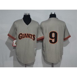 MLB San Francisco Giants 9 Matt Williams Grey Throwback Mitchell And Ness 1989 Stitched Baseball Men Jersey
