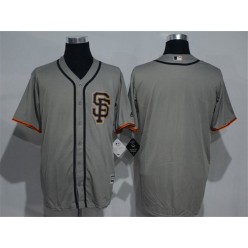 MLB San Francisco Giants Blank Grey New Cool Base Road Stitched Men Jersey