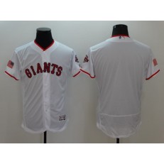 MLB San Francisco Giants Blank Retired White Fashion Stars & Stripes 2016 Flexbase Independence Day Men Jersey