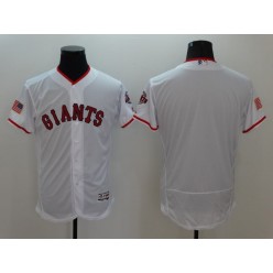 MLB San Francisco Giants Blank Retired White Fashion Stars & Stripes 2016 Flexbase Independence Day Men Jersey
