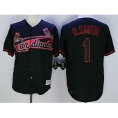 MLB St.Louis Cardinals 1 Black New Cool Base Fashion Men Jersey