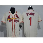 MLB St.Louis Cardinals 1 Cream New Cool Base Men Jersey