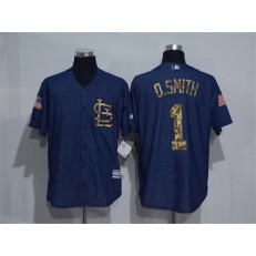 MLB St.Louis Cardinals 1 Denim Blue Salute to Service Stitched Men Jersey