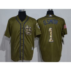 MLB St.Louis Cardinals 1 Green Salute to Service Men Jersey