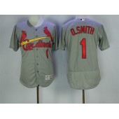 MLB St.Louis Cardinals 1 Ozzie Smith Grey Flexbase Authentic Collection Stitched Men Jersey
