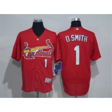 MLB St.Louis Cardinals 1 Ozzie Smith Red 2016 Flexbase Majestic Baseball Men Jersey