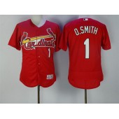 MLB St.Louis Cardinals 1 Ozzie Smith Red Flexbase Authentic Collection Stitched Men Jersey