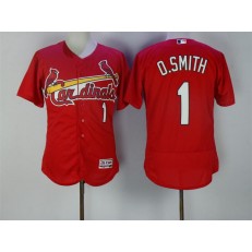 MLB St.Louis Cardinals 1 Ozzie Smith Red Flexbase Authentic Collection Stitched Men Jersey