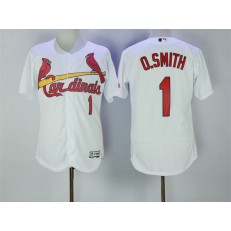 MLB St.Louis Cardinals 1 Ozzie Smith White Flexbase Authentic Collection Stitched Men Jersey
