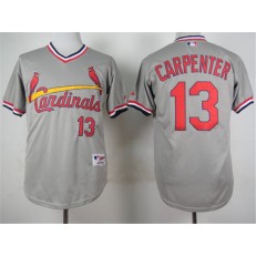 MLB St.Louis Cardinals 13 Matt Carpenter 1978 Gray Pullover Men Jersey