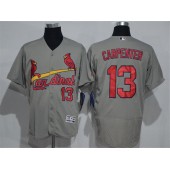 MLB St.Louis Cardinals 13 Matt Carpenter Gray Road 2016 Flexbase Majestic Baseball Men Jersey