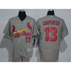 MLB St.Louis Cardinals 13 Matt Carpenter Gray Road 2016 Flexbase Majestic Baseball Men Jersey