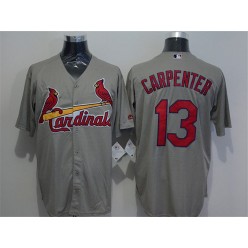 MLB St.Louis Cardinals 13 Matt Carpenter Grey New Cool Base Stitched Men Jersey