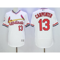 MLB St.Louis Cardinals 13 Matt Carpenter Retired White Pullover 2016 Flexbase Majestic Baseball Men Jersey