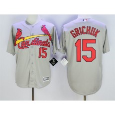 MLB St.Louis Cardinals 15 Randal Grichuk Grey New Cool Base Men Jersey