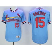 MLB St.Louis Cardinals 15 Randal Grichuk Light Blue Pullover 2016 Flexbase Majestic Baseball Men Jersey