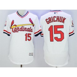 MLB St.Louis Cardinals 15 Randal Grichuk Retired White Pullover 2016 Flexbase Majestic Baseball Men Jersey