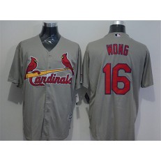 MLB St.Louis Cardinals 16 Kolten Wong Grey New Cool Base Stitched Men Jersey